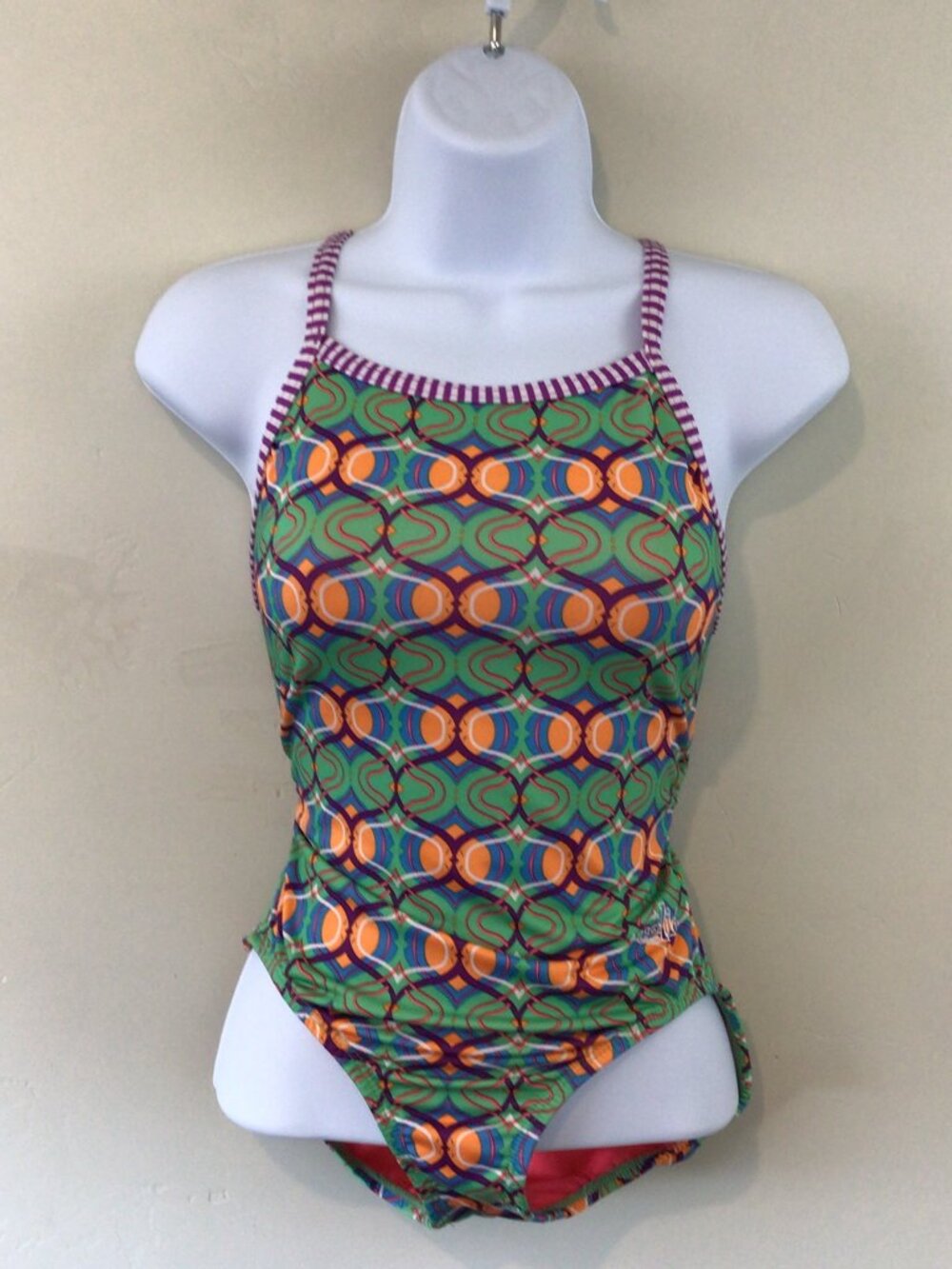 Dolfin Uglies Multi Colored Printed One Piece Swim Suit Swimsuit Size 32